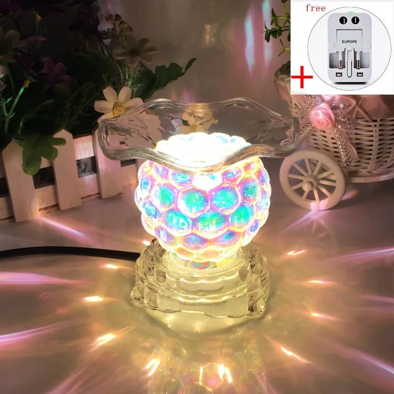 220v Creative Electric Plug Glass Essential Oil Aroma Lamps Yoga