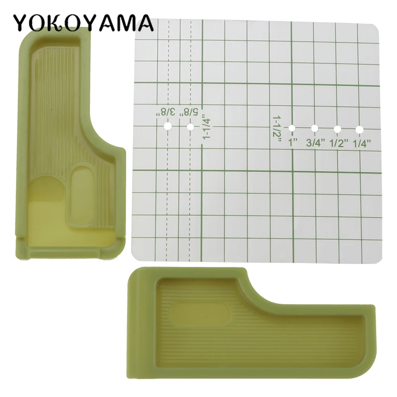 

YOKOYAMA Embroidery Stitch Guide Gauge Gadget Sewing Machine Parts Green Plastic Home DIY Tools Sewing Measure Supplies