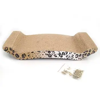 

Corrugated Paper Grinding Claw Plate with Catnip Leopard Print Pattern E5M1