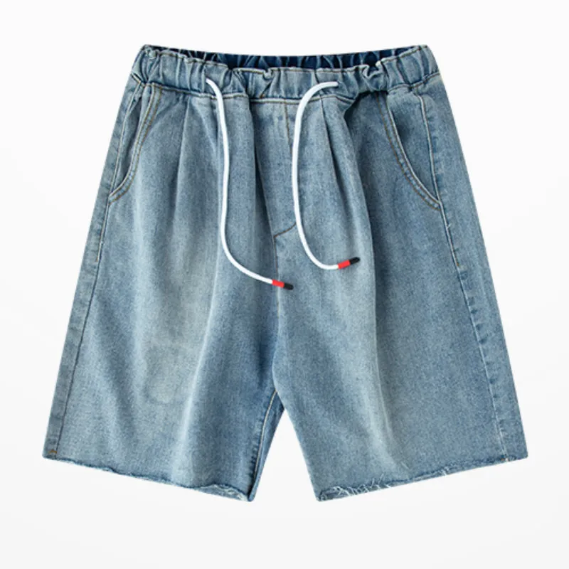 Модные летние джинсовые шорты для мужчин хип-хоп High Street Dark Souls шорты для скейтборда до колен с карманами Ретро Мужские шорты s
