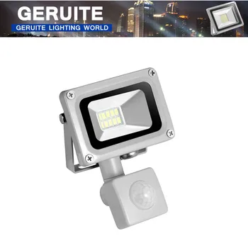 

GERUITE LED Sensor Flood Light 10W 220V SMD 5730 700LM Infrared Induction Flood Lamp Outdoor Lighting LED Sensor Floodlights