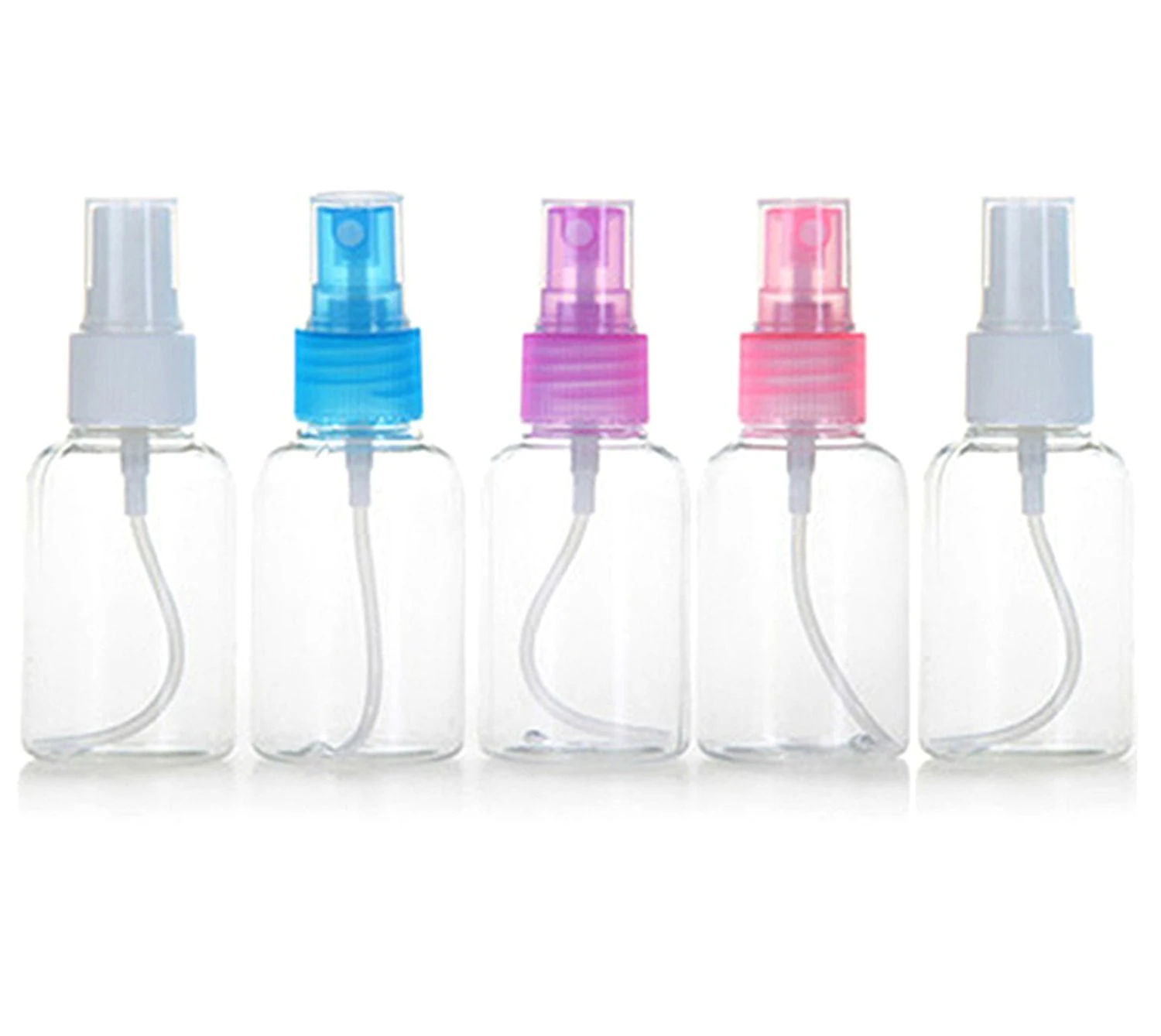 5pcs 50ML Empty Plastic Spray Bottle Perfume Transparent Mini Atomizer
