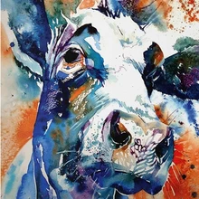 Мандала на заказ Алмазная картина Полная площадь/круглая "мультяшная корова" Алмазная вышивка с пейзажем фотографии на заказ светящийся Свадебный декор