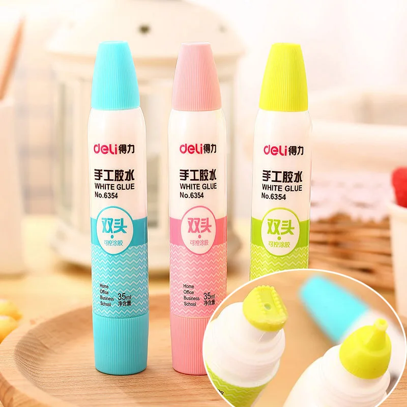 35ml Cute Kawaii Plastic Glue Creative Double Head Liquid Glue For Kids