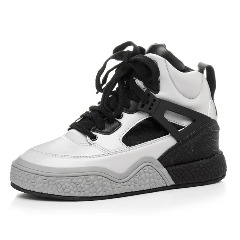 Doratasia Décontractées Printemps Gris Plate Pour Véritable Vache Mélangée En Dames Baskets Chaussures 2019 Lacets blanc Femme Cuir À Plat forme Couleur r4xnTrw