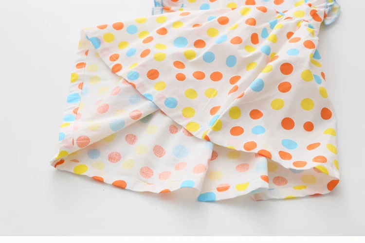 2018 Summer 2-10 Years Beautiful Pretty Sweet Children Baby Kids Pleat Short Fly Sleeve Party Prom Polka Dot Dresses For Girls (13)