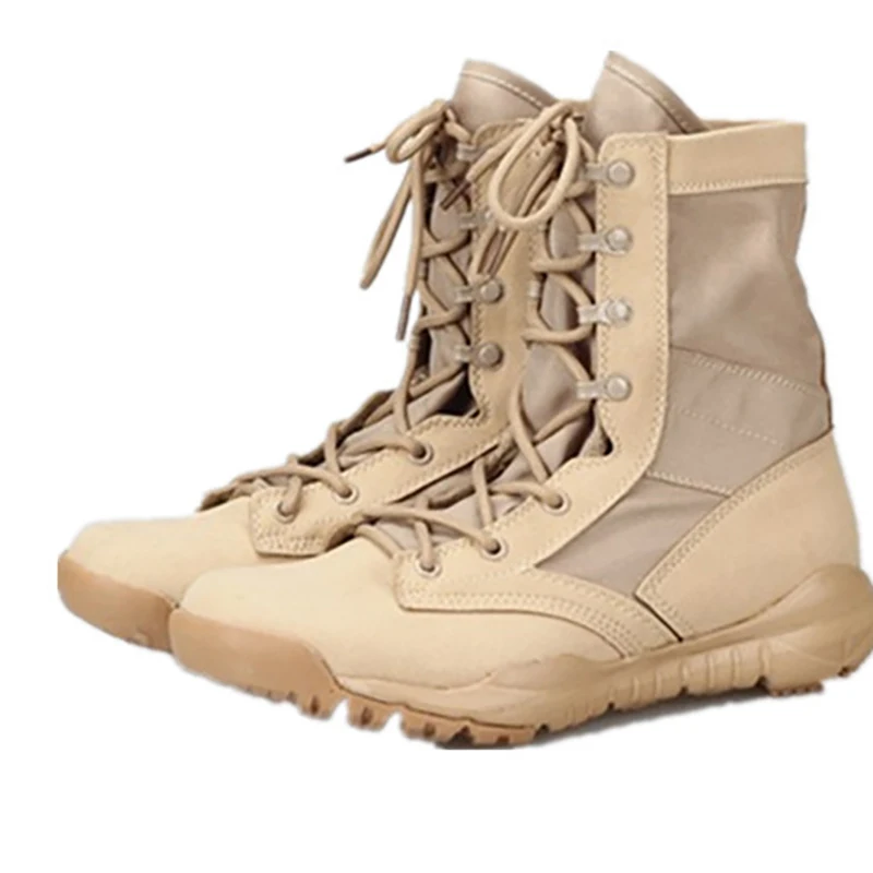 

Masorini Summer Military Tactical Boot for Men Men's Army Ankle Boot Breathable Oxford Light Soft Desert Combat Shoes WW-169
