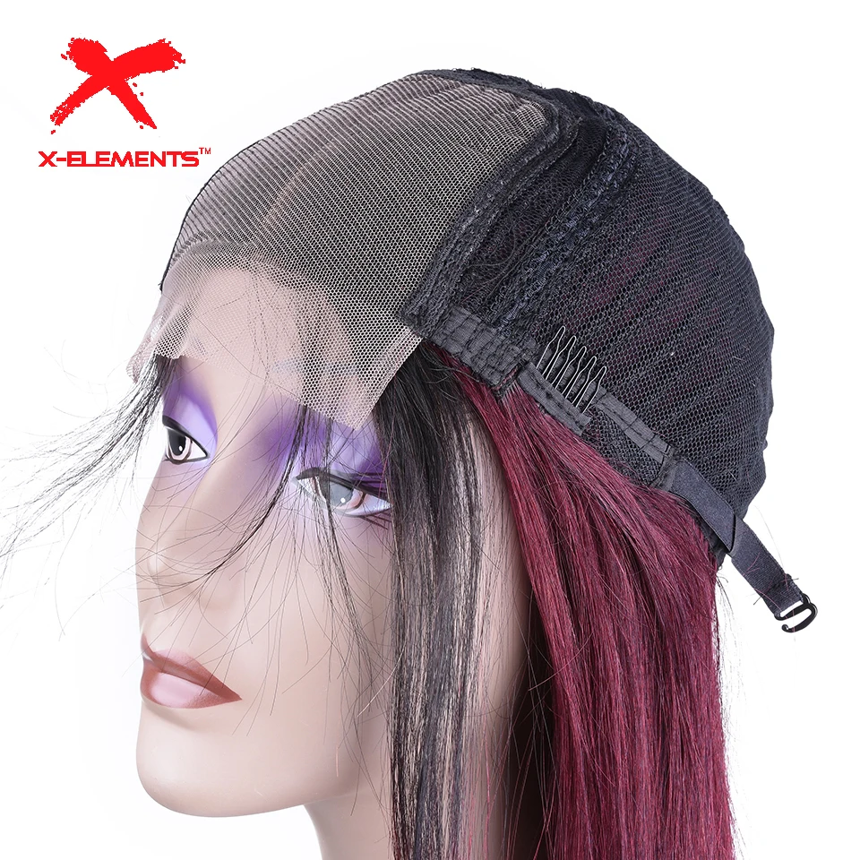 Brazilian Lace Front Human Hair Color Wigs Pre Plucked 4x4 Lace Closure Wig with Baby Hair Remy Straight Wigs 5 Color to Choose (24)