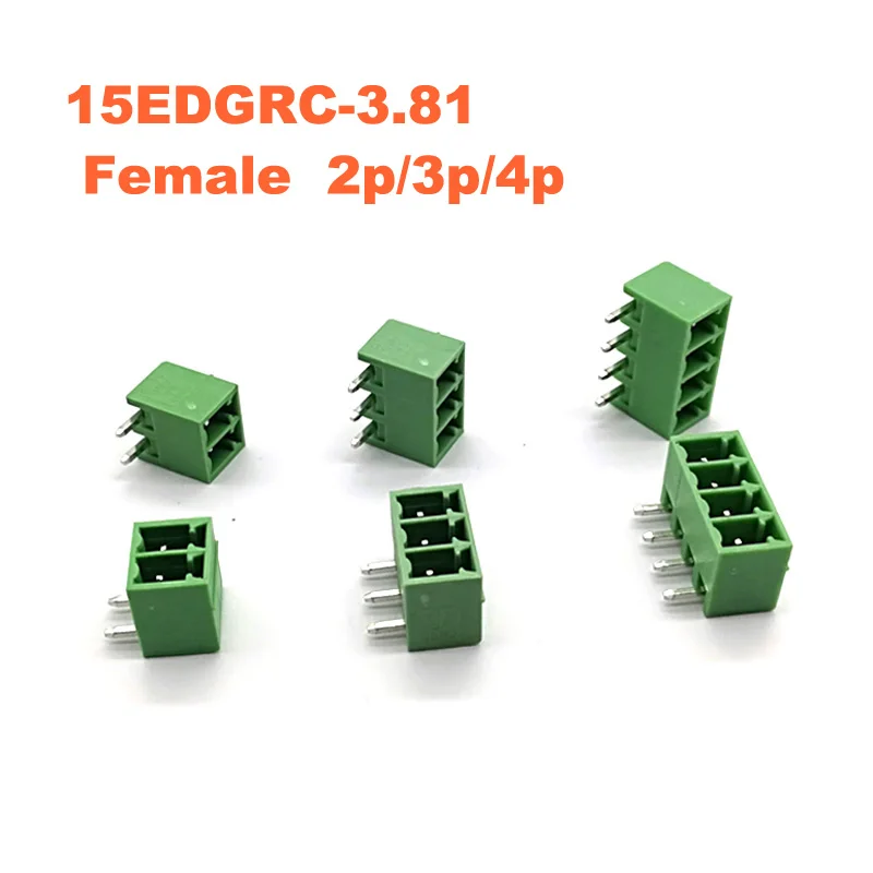 30/50/100 комплектов Шаг 3 81 мм прямоугольный 2P 3P 4P винт штекер in PCB клеммный блок