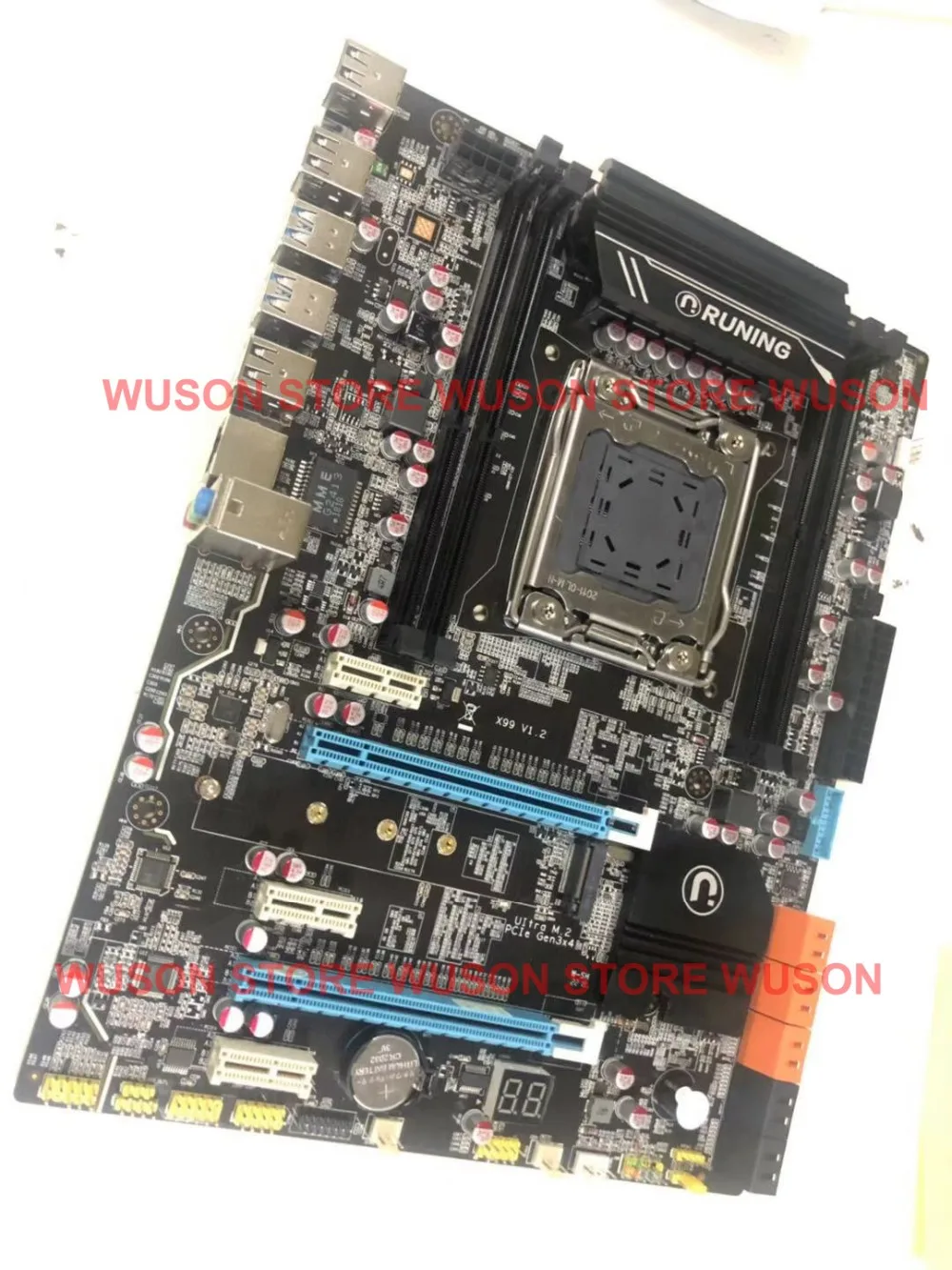 Бренд Runing скидка X99 LGA2011-3 материнская плата с M.2 NVMe слотом для Xeon V3 V4 процессор оперативная Память DDR4 4 канала 6* USB3.0 10* SATA3.0