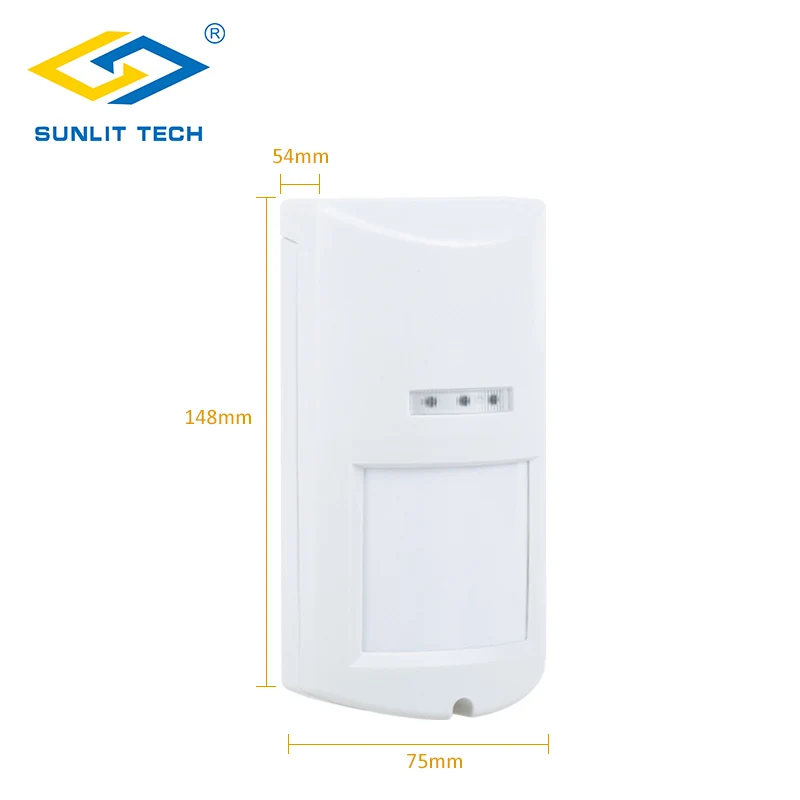 Sensor de Movimento ao ar Inteligente com Fio Sistema de Alarme Detector de Movimento à Prova Livre Dual-tecnologia Lente Grande Angular Infravermelho Microondas d' Água Pir 3 pir detector wired
