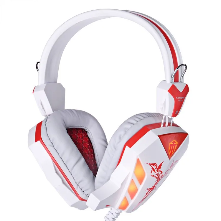 Cosonic CD-618 40mm Driver Unit Two-channel Stereo Gaming Headset Headphones with Volumn Control Mic LED Light for PC Computer (3)