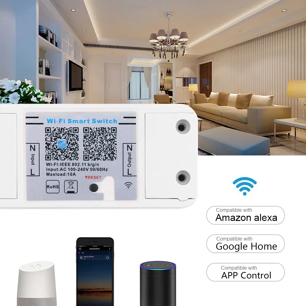 

Wireless Remote Control Smart Switch APP Intelligent Timer Control Switch AC100-240V
