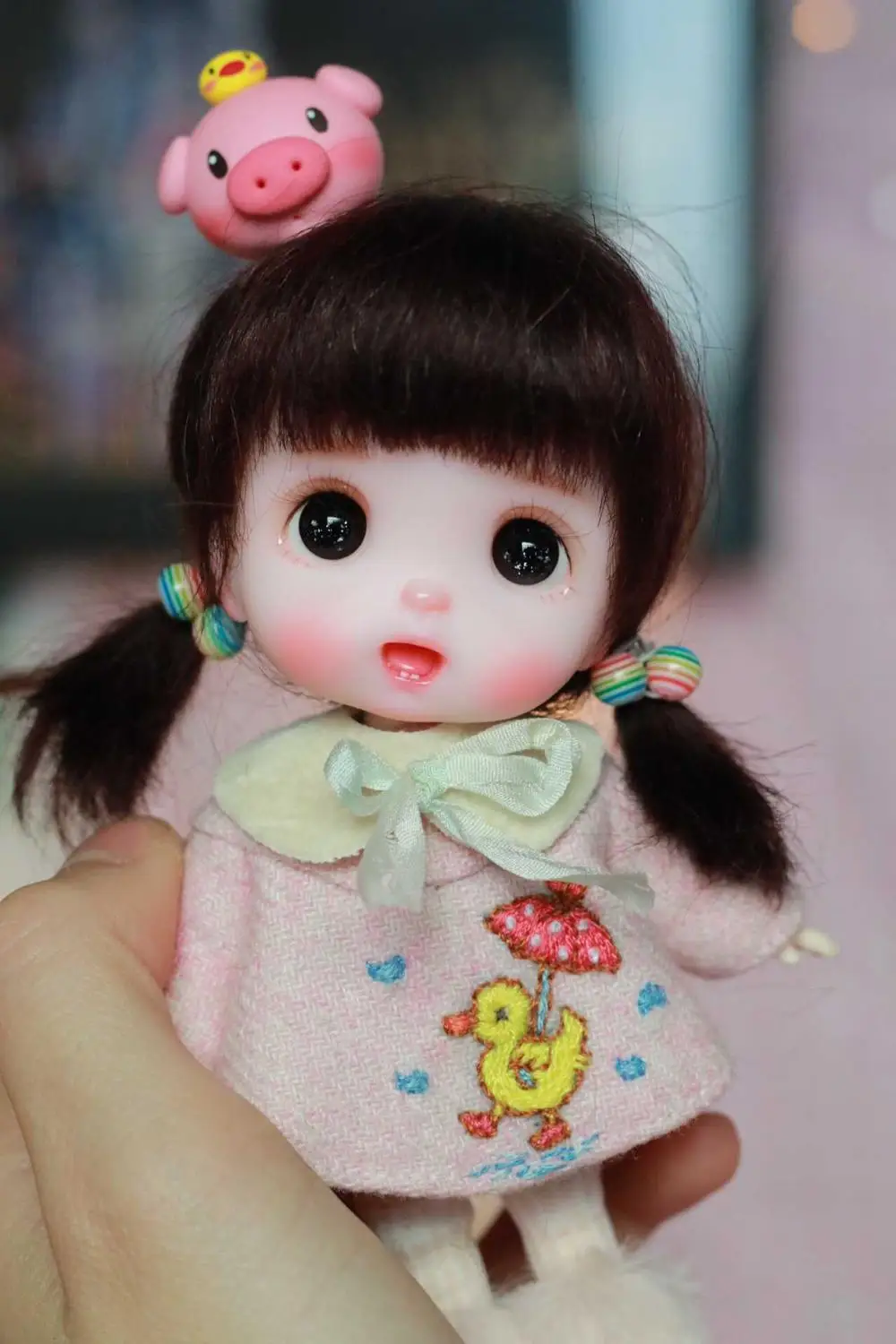 OB11 кукла голова Кастомизация 1/8 BJD куклы OB голова DIY кукла из полимерной глины - Цвет: 5