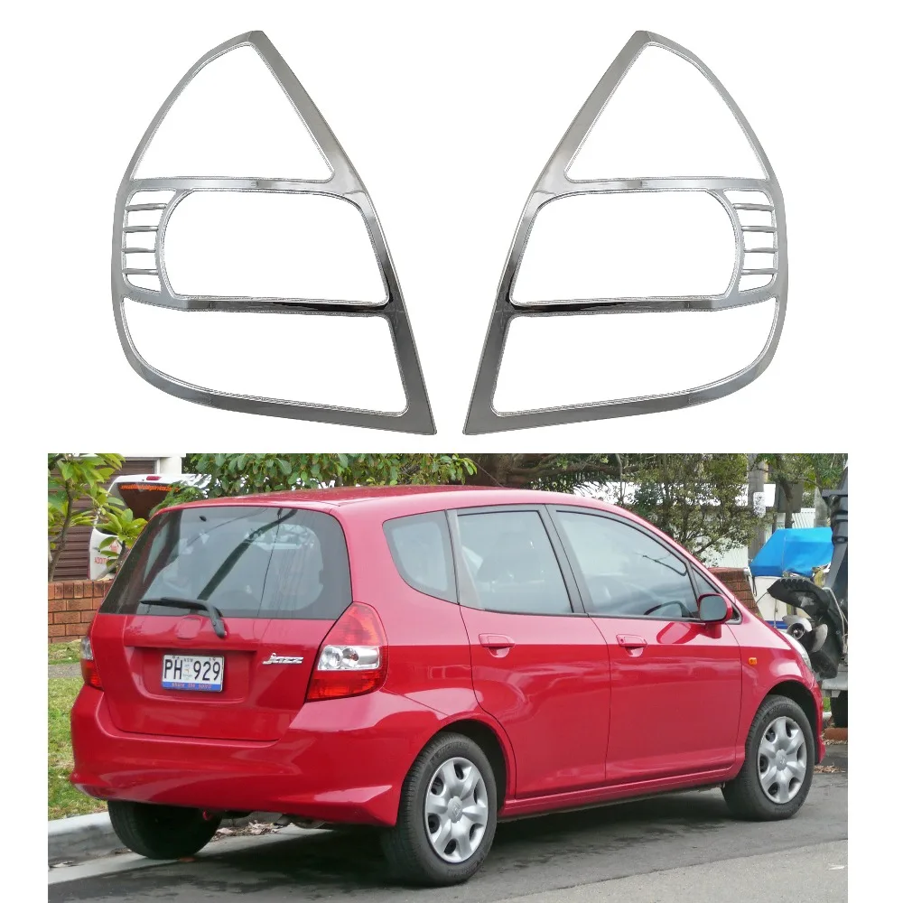 Накладка на задсветильник фару для Honda Fit Jazz 2001 2008 хромированные аксессуары из АБС