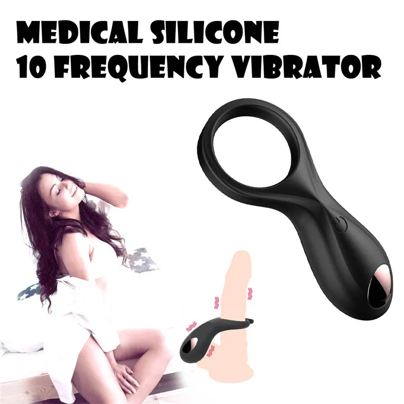 Cock Ring Delay Penis Rings Vibrator Silicone Sex Articles Men's Vibrator Necklace Delays Early Locking Men's Fine Toys (3)