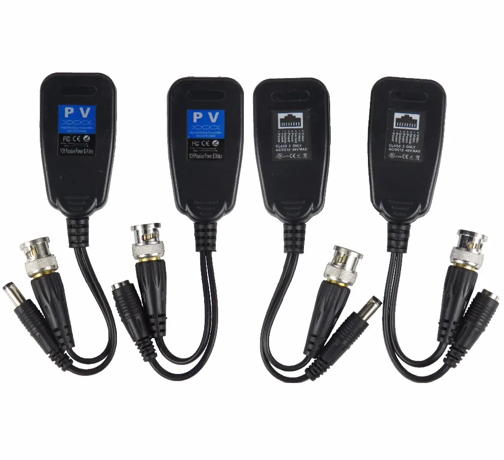 STARAUDIO 2 пары CCTV Coax BNC Video Power Audio RJ 45 Balun приемопередатчик для CAT5e 6 защитный