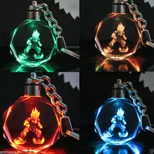 Dragon Ball; Dragonball Z Сон Супер Saiyajin Гоку с украшением в виде кристаллов светодиодный подвесной брелок костюм, реквизит