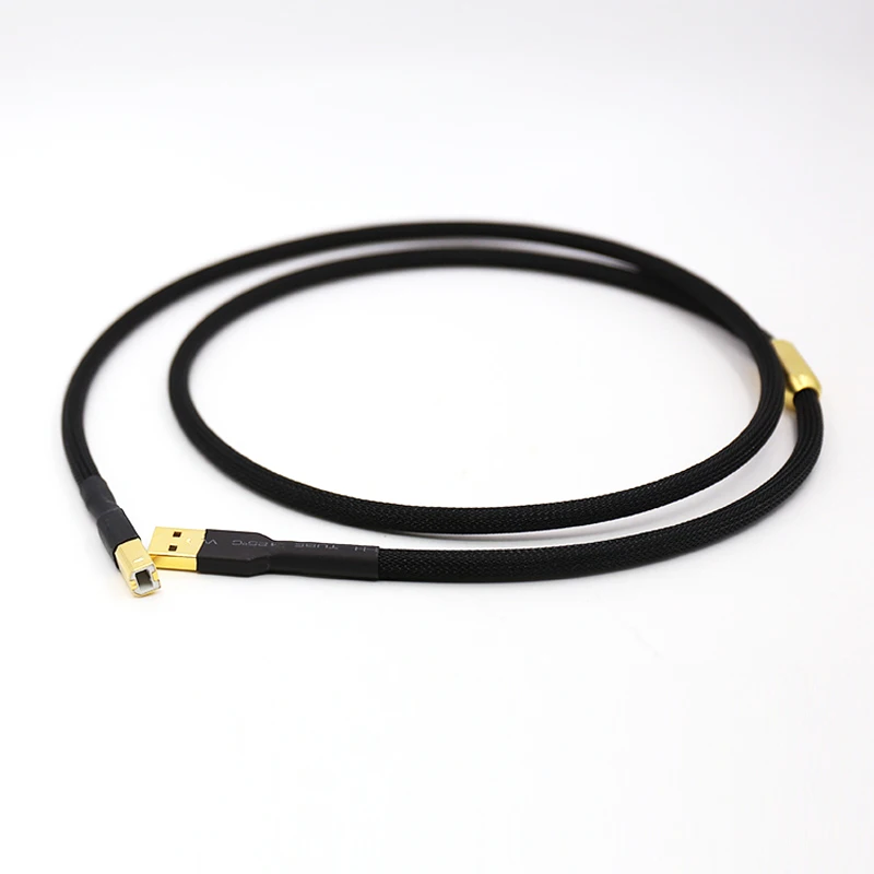 

Pair 5N OCC pure copper DAC USB 2.0 cable Sound decoders Data wire With Gold plated USB plug