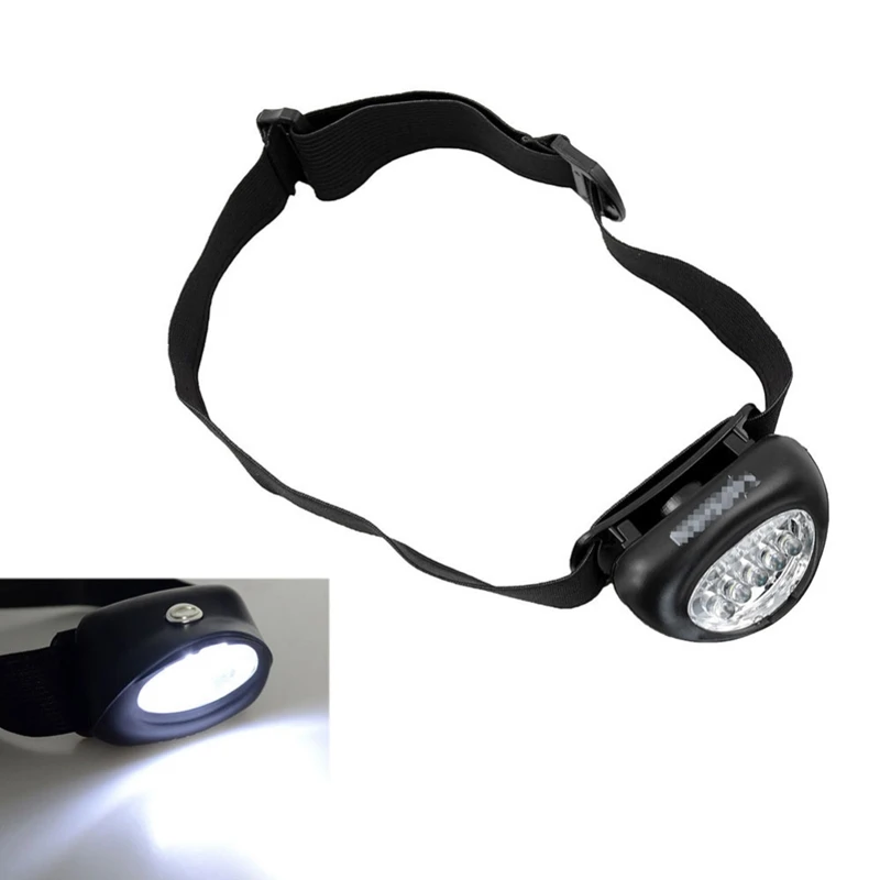 Outdoor Camping Fishing Headlamp LED Headlight ABS Lightweight Adjustable Camping Torch Lamp Light Survival Flashlight