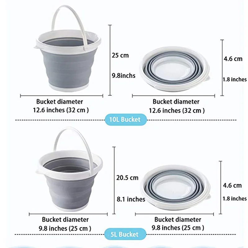 ICESTCHEF 5/10L переносной складной ковшик многофункциональное складное ведро на открытом воздухе Рыбалка для овощей и фруктов кухонное ведро