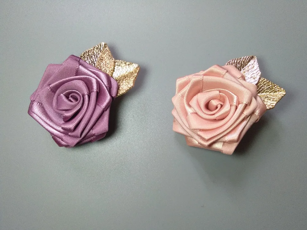 Boutique-20pcs-Fashion-Cute-Ribbon-Floral-Hair-Clips-Kawaii-Solid-Gold-Leaves-Flower-Hairpins-Princess-Headware (2)
