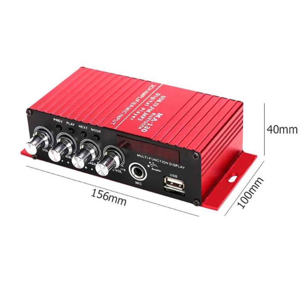 DC 12V Mini amplifiers audio hifi stereo sound Car Bluetooth Microphone Power Amplifier Power Intelligent Audio Amplifier