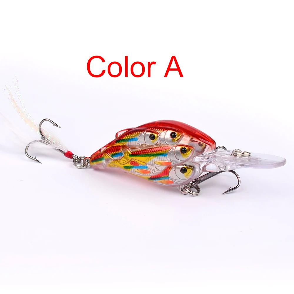 

1 Pc Outdoor Fish Live Target Sea Fishing Lures Jerk bait Bass Hooks Crankbait Baits Ball
