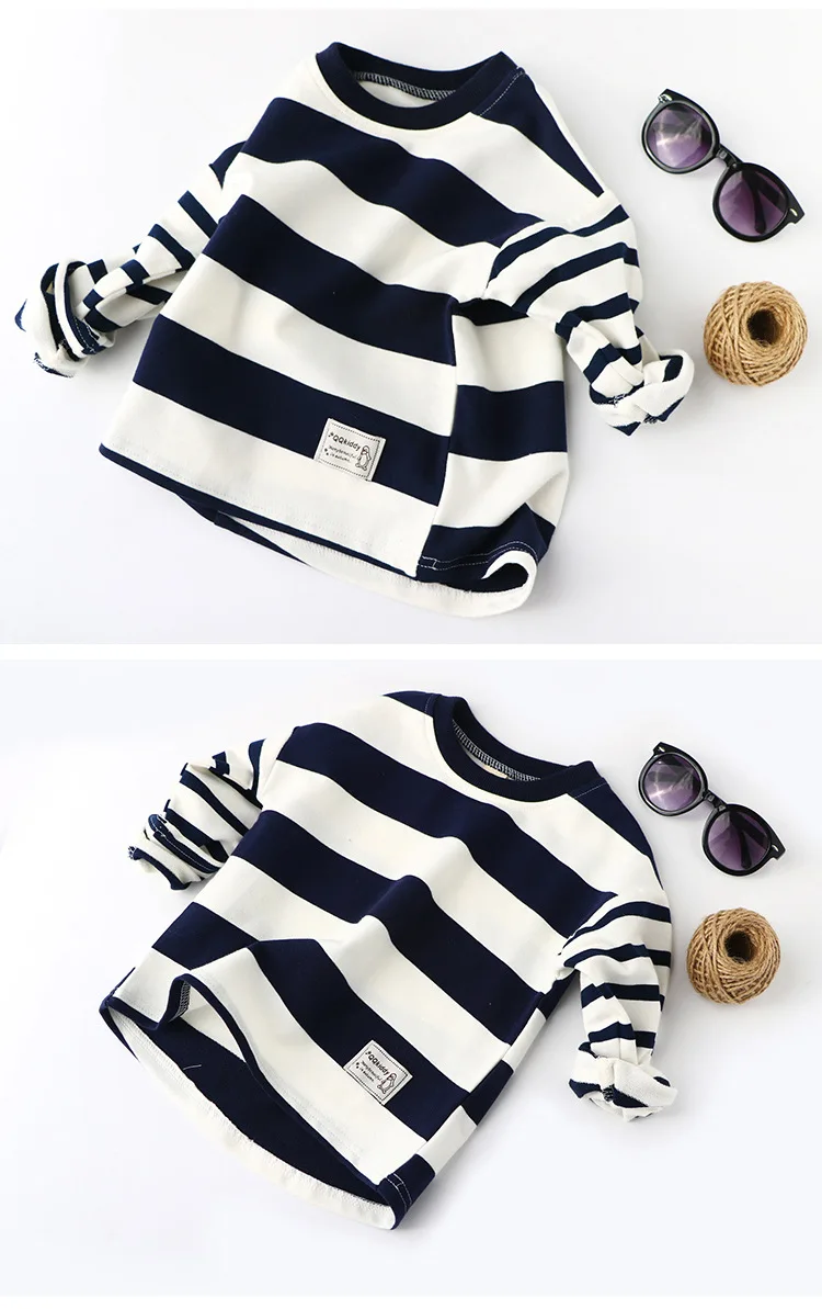 Camisetas para Meninos Listrada de Manga Roupas para 2 7y Primavera Outono Crianças Meninas Comprida t Camisas Casuais Meninos Bc102 7 Primavera outono crianças t shirts para meninos