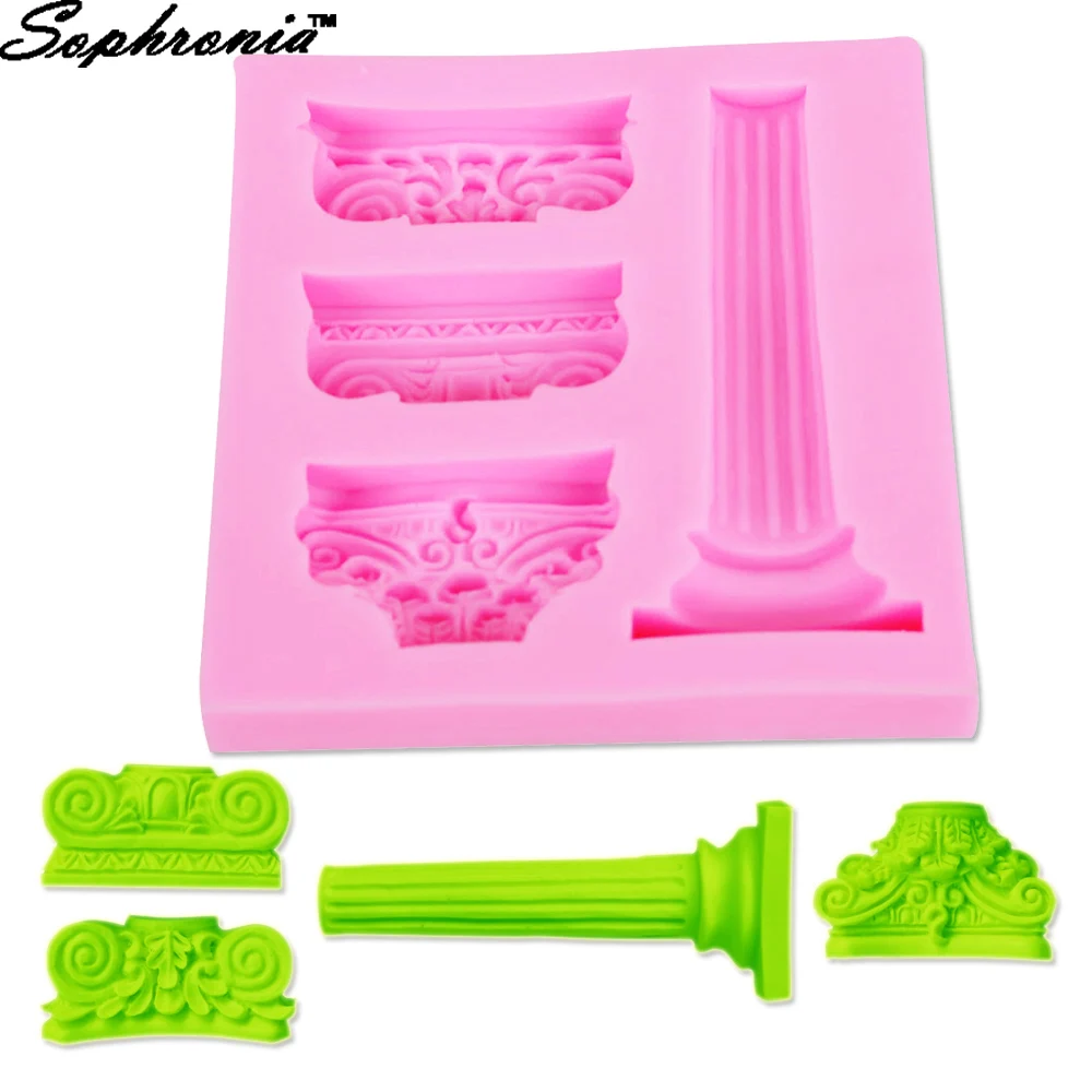 

Sophronia Roman Column and Relief Fondant Cake Molds Chocolate Mould Baking Sugarcraft Decoration Tool 9.3*10.1*1.3CM M482