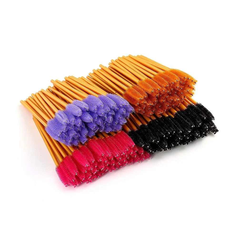 

50Pcs/Pack Disposable Micro Eyelash Brushes Mascara Applicator Wand Brushes Comb Eyelash Brushes Makeup Tool Kit