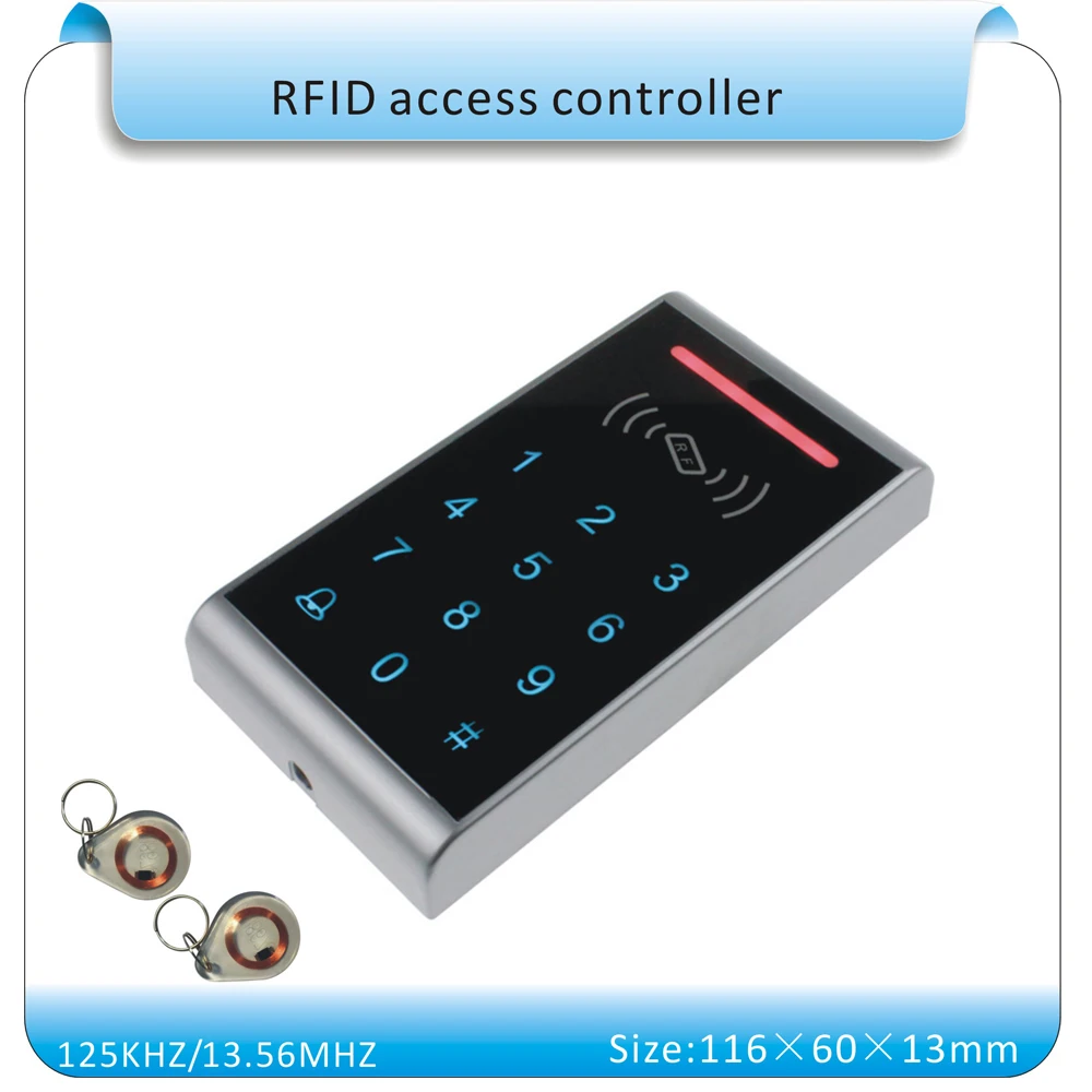 Sy-k3 синий светодиодный сенсорный клавиатура 125 кГц RFID система контроля доступа сенсорный номер клавиатура поддержка wg26 порт+ 10 шт. брелоков