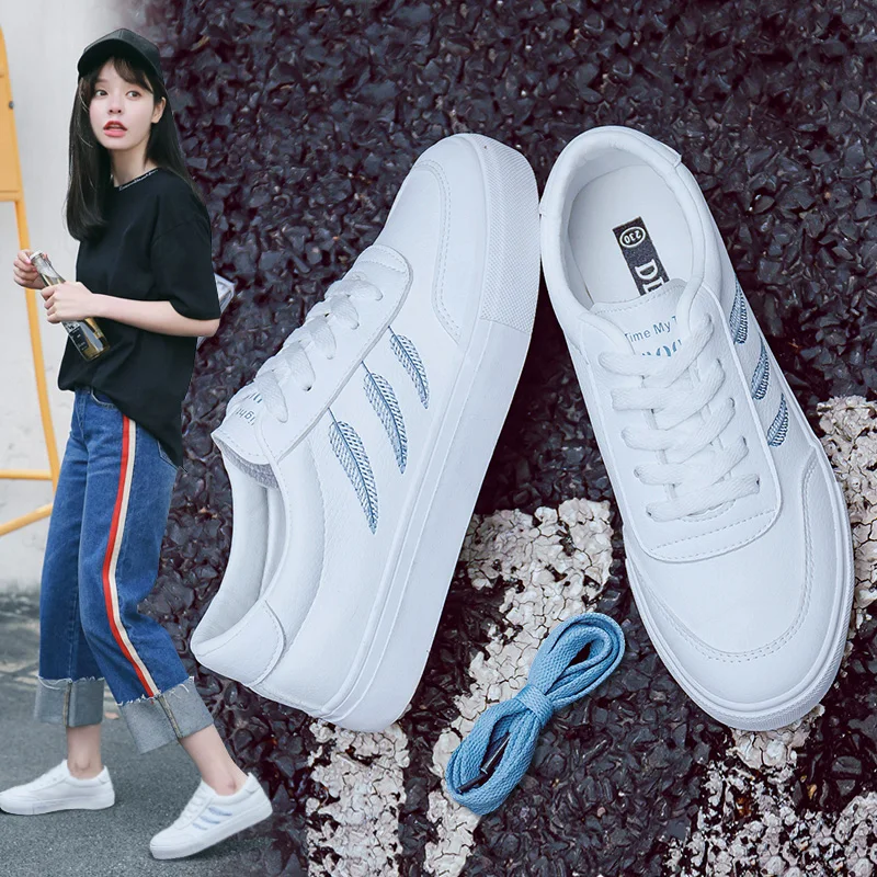 

Net red white shoes female spring 2019 spring new wild Korean casual shoes flat women shoes students white shoes woman shoes