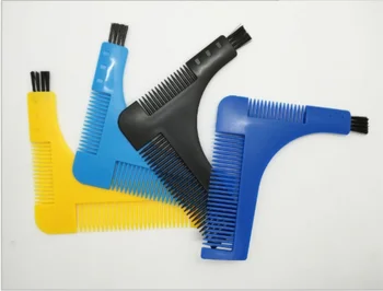 

Beard Shaping Styling Template PLUS Beard Comb All-In-One Tool ABS Comb for Hair Beard Trim beard shaper 200pcs