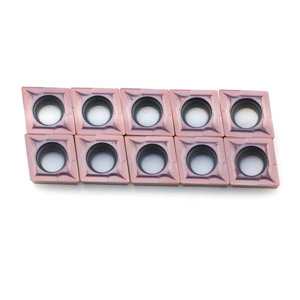 

BTgeuse 10pcs CNC CCMT09T304 Carbide Insert Indexable Lathe Inserts CCMT32.51 for Steel PVD Coating