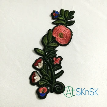 

5pcs/lot Flower Venice Fabric Appliques Embroidered Lace Trim Plant Patches For Craft Garment Decoration A2