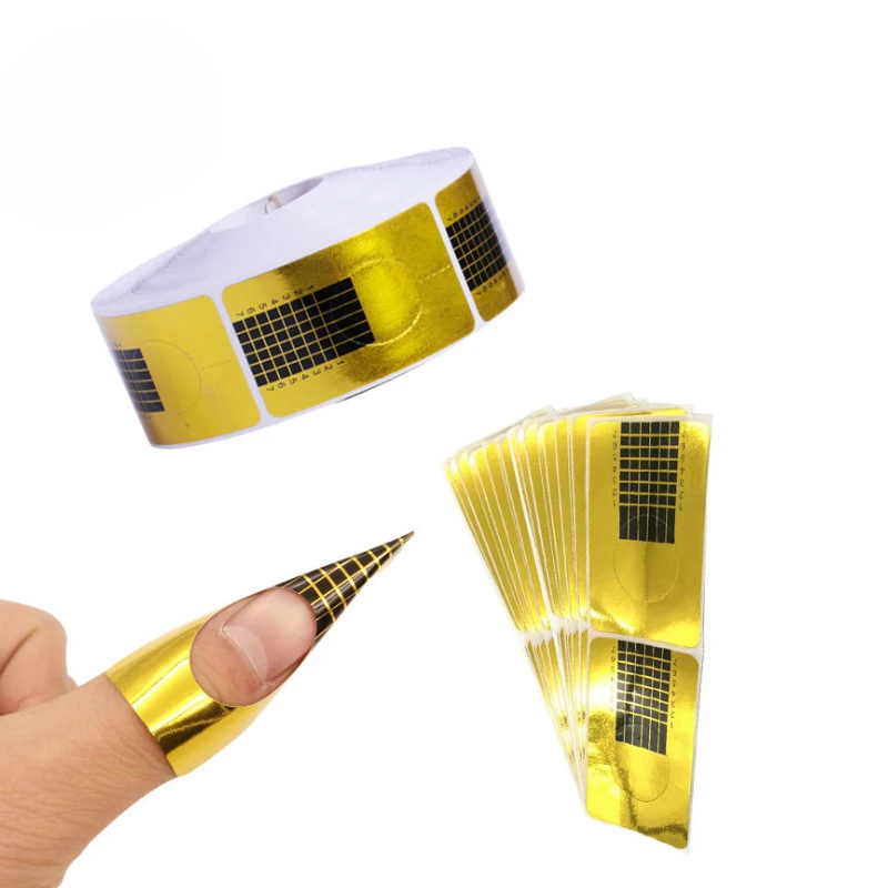 

100/500Pcs Professional Nail Forms Acrylic Curve Nail Extension Stickers U Shape French Tips Guide Nail Form Styling Tools
