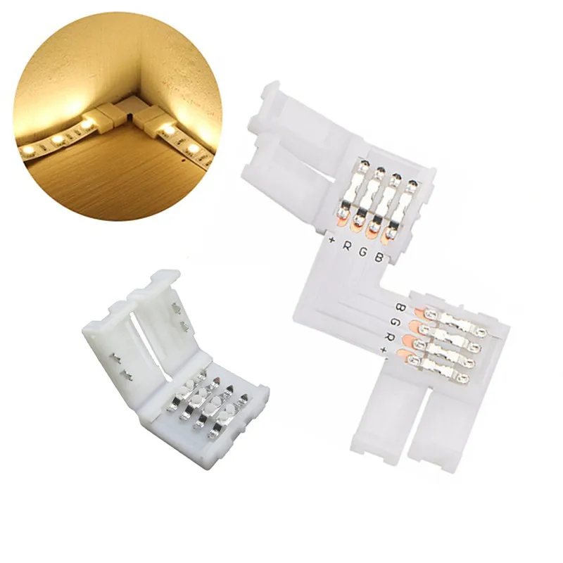 10pcs/lot led strip Connector 2Pin 4pin 8mm 10mm Quick Splitter Right