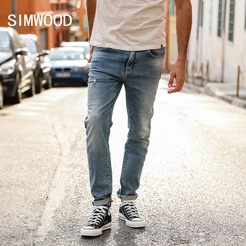 Pantalones vaqueros de marca para hombre 2018 moda Pantalones vaqueros ajustados talla grande pantalones casuales alta calidad 180143|slim fit denim|brand jeans menfashion men - AliExpress