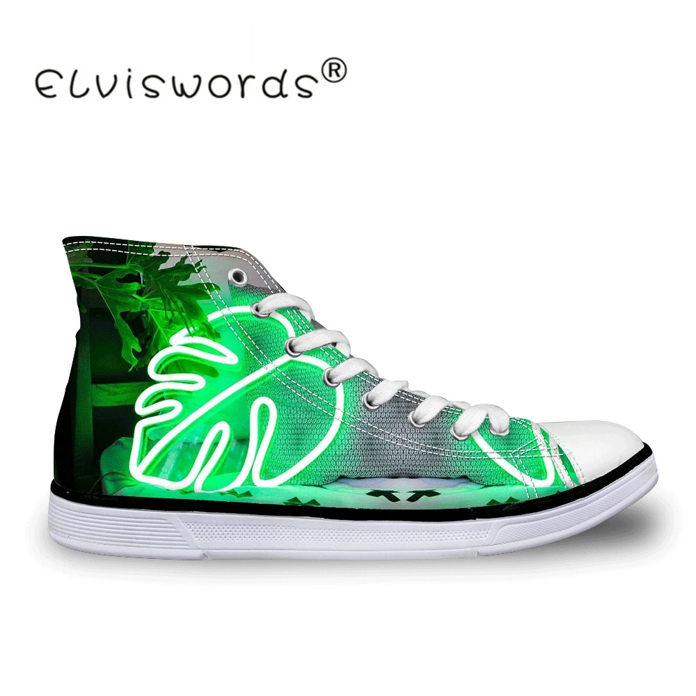 Elviswords Hijau Estetika Hot Selling Unisex Sneakers Flats Remaja