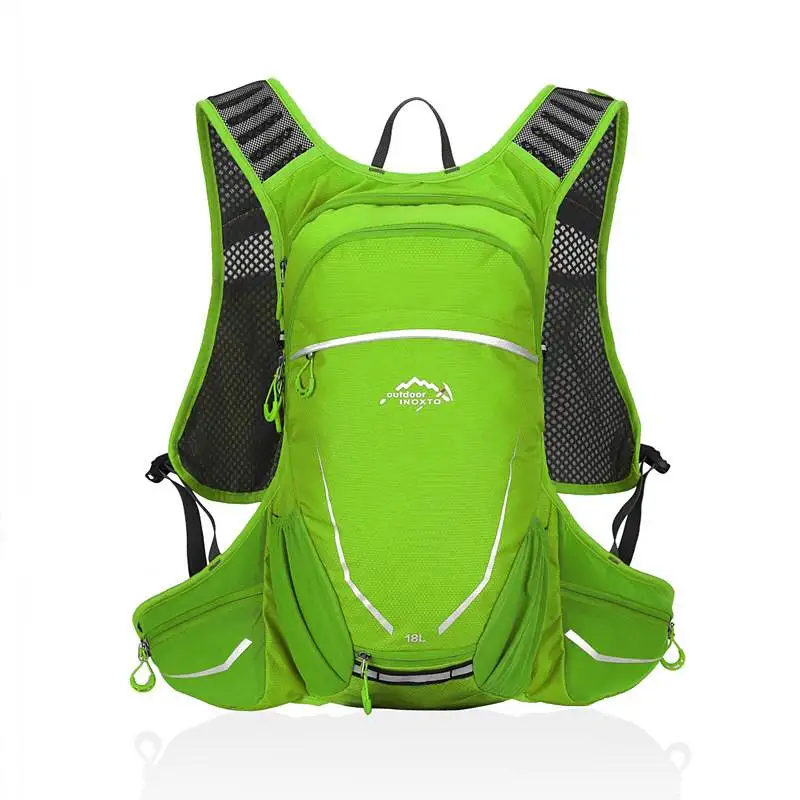 Green 18L велосипедная сумка, Ультралегкая, водонепроницаемая, Спортивная, дышащая, уличный рюкзак, велосипедная сумка, портативная, складная, сумка для воды, велосипедный рюкзак - Цвет: Green