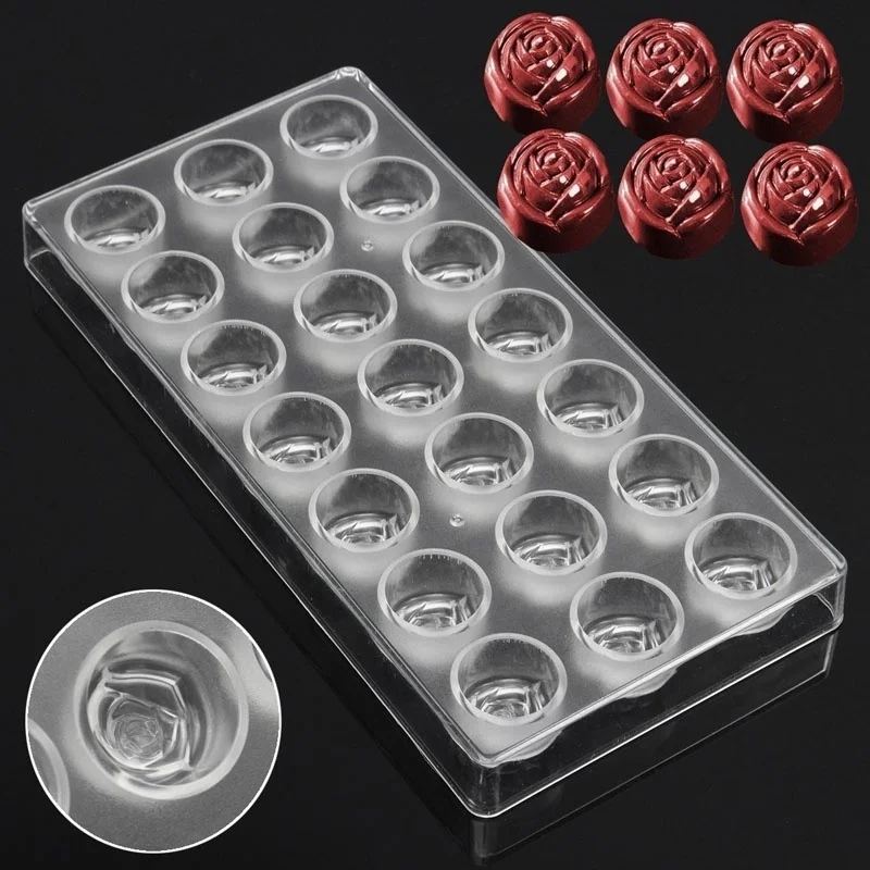 Rose Flower Shape Chocolate Candy Mold DIY Handmade Chocolate Mould