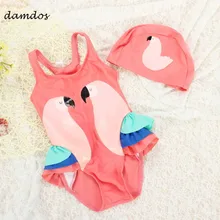 Бикини для маленьких девочек Одна деталь купальник, Детские купальники для девочек купальный для летней одежды для мальчиков младшего возраста, с Кепки шляпа