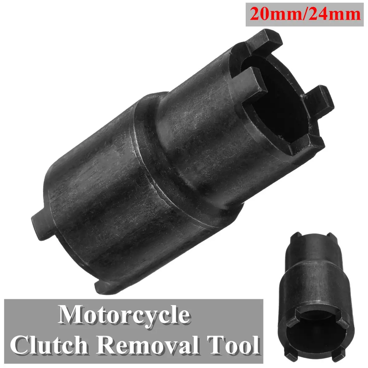 Motorcycle Clutch Lock Nut Removal Tool 4 Pin Spanner Socket 20mm 24mm