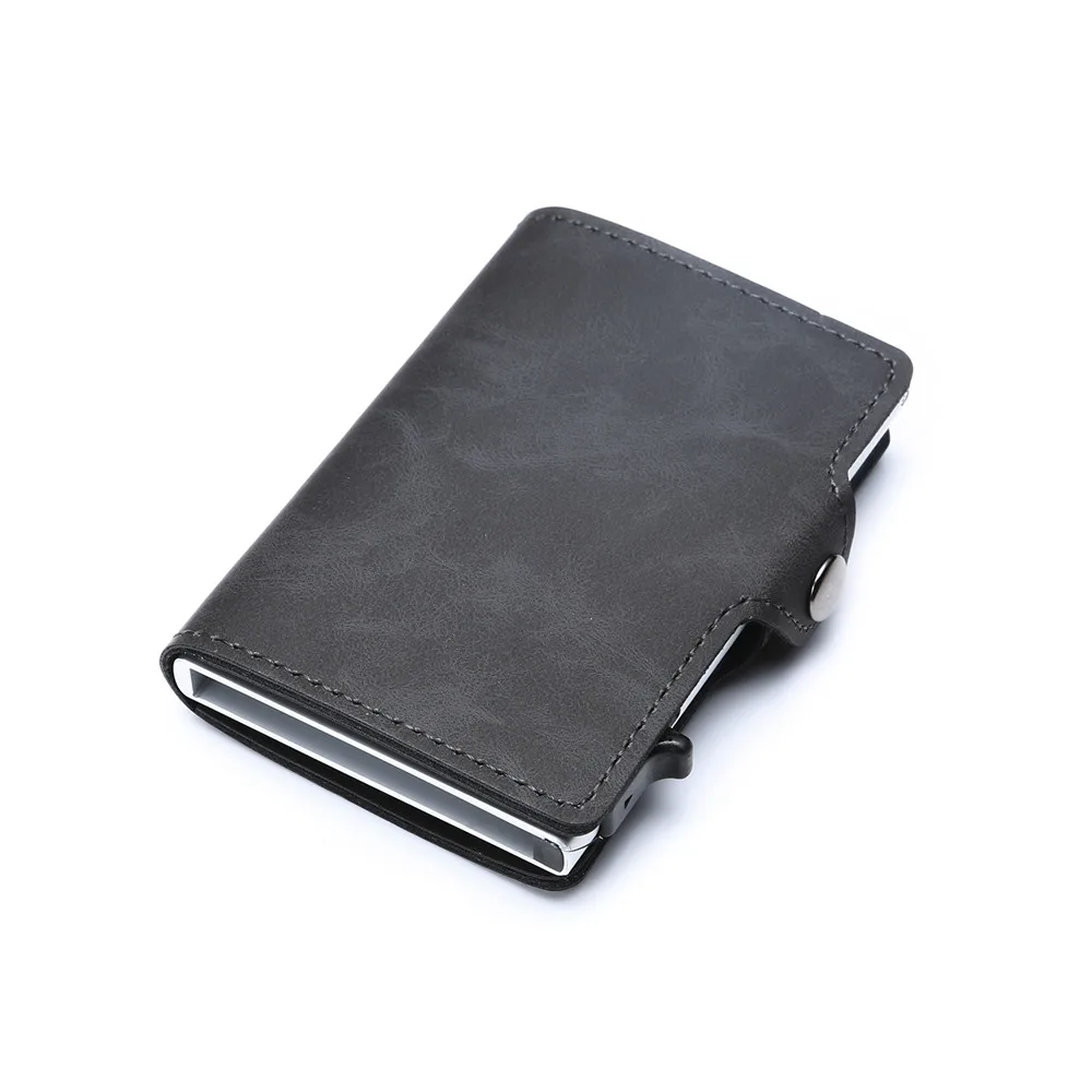 Bycobecy мужские кошельки RFID визитница сумка для денег Мужской винтажный черный короткий кошелек маленький кожаный бумажник мини кошельки тонкий