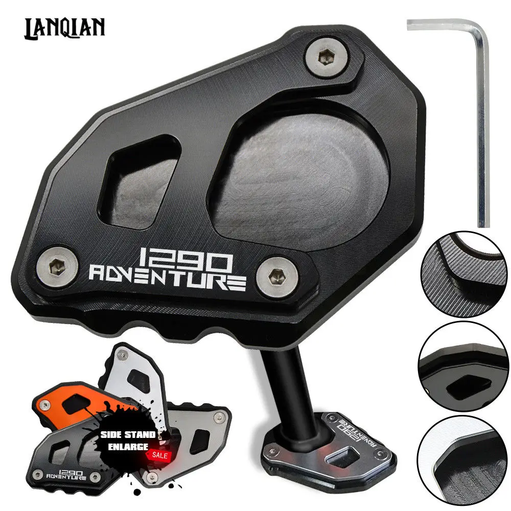 Goede Voor KTM 1290 Super Adventure R Motorfiets Kickstand Side Stand Plaat Pad Vergroten Uitbreiding Met 1290 Adventure LOGO