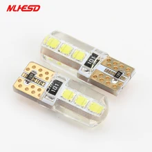 10 pçs carro de alta qualidade lâmpadas led t10 194 168 interior dome mapa luzes 6smd 3030 led 12 v indicador automático lâmpada leitura
