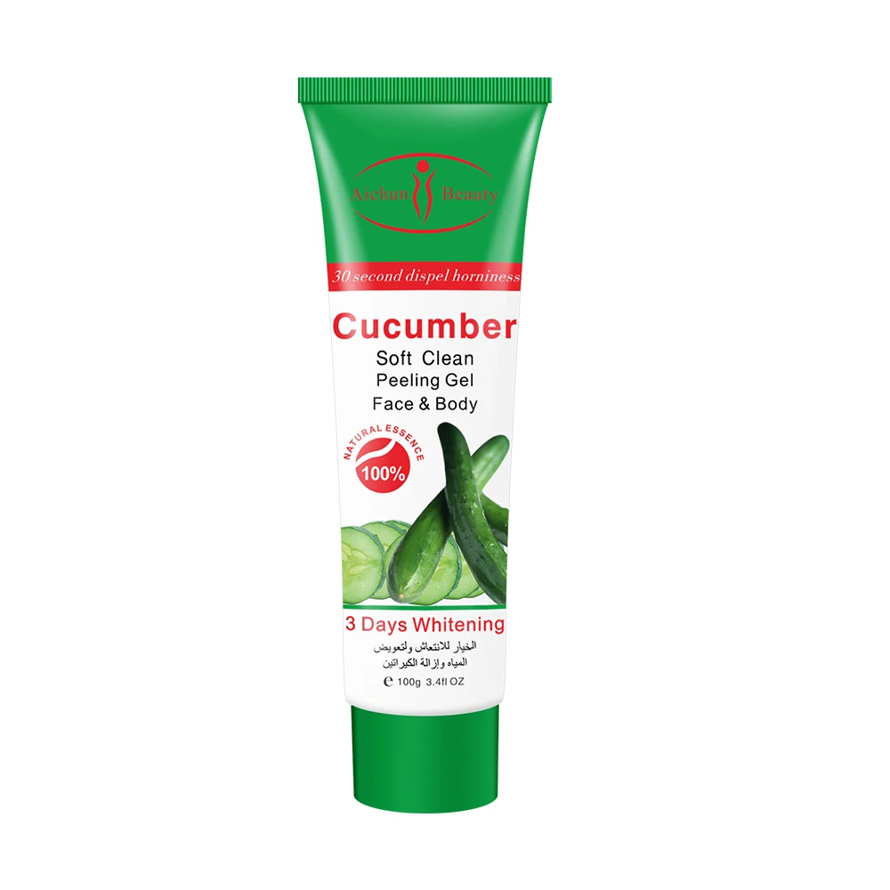 Cucumber 100 г пилинг очищающее средство для лица Натуральный Отшелушивающий отбеливание и осветление средство для отшелушивания для лица пилинг-скраб гель может падение TSLM1 - Цвет: Cucumber