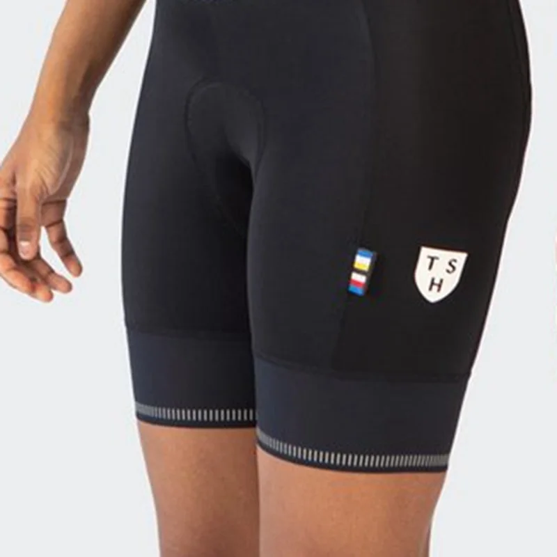Men black bib shorts TEAM speed TSH Pro велосипедная майка, Мужская облегающая футболка с конфетти, велосипедная футболка с коротким рукавом, силиконовая одежда для велосипеда - Цвет: Men black bib shorts