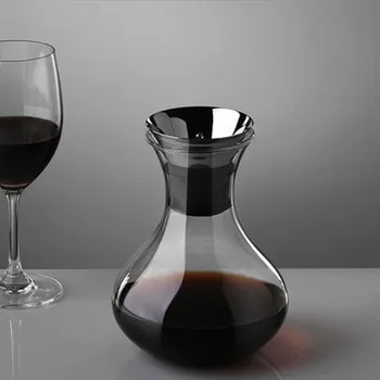 

Delicate Glass Wine Decanter Capacity Red Wine Carafe Crystal Glass Vivid Breather Carafe Bar Accessories Kitchen Gadget JY